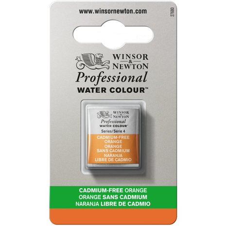 Cadmium-Free Orange (S4) Professional Watercolour van Winsor & Newton Half napje Kleur 899