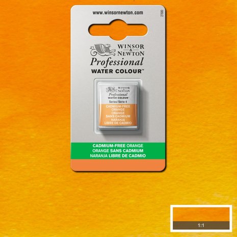 Cadmium-Free Orange (S4) Professional Watercolour van Winsor & Newton Half napje Kleur 899