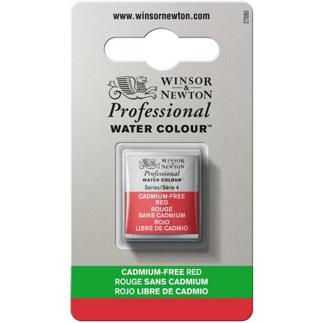 Cadmium-Free Red (S4) Professional Watercolour van Winsor & Newton Half napje Kleur 901