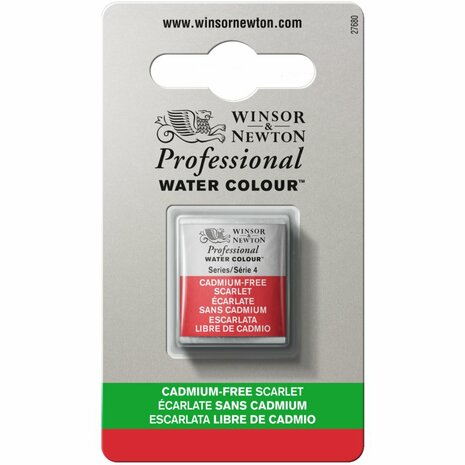 Cadmium-Free Scarlet (S4) Professional Watercolour van Winsor & Newton Half napje Kleur 903