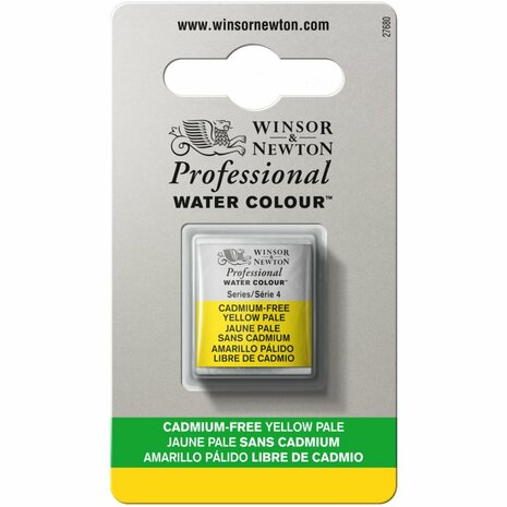 Cadmium-Free Yellow Pale (S4) Professional Watercolour van Winsor & Newton Half napje Kleur 907