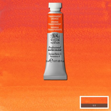 Transparent Orange (S3) Professional Watercolour van Winsor & Newton 5 ml Kleur 650