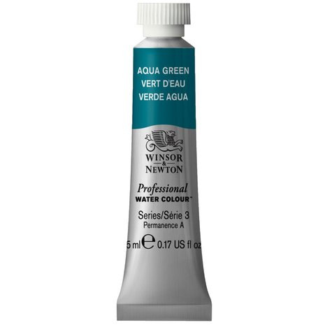 Aqua Green (S3) Professional Watercolour van Winsor & Newton 5 ml Kleur 697