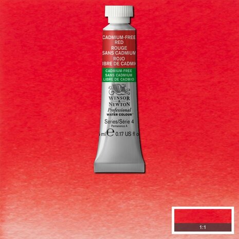 Cadmium-Free Red (S4) Professional Watercolour van Winsor & Newton 5 ml Kleur 901