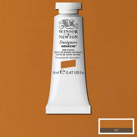 Raw Sienna (S 1) Designers Gouache van Winsor & Newton 14 ML Kleur 552