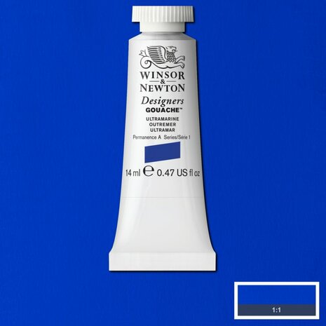 Ultramarine (S 1) Designers Gouache van Winsor & Newton 14 ML Kleur 660