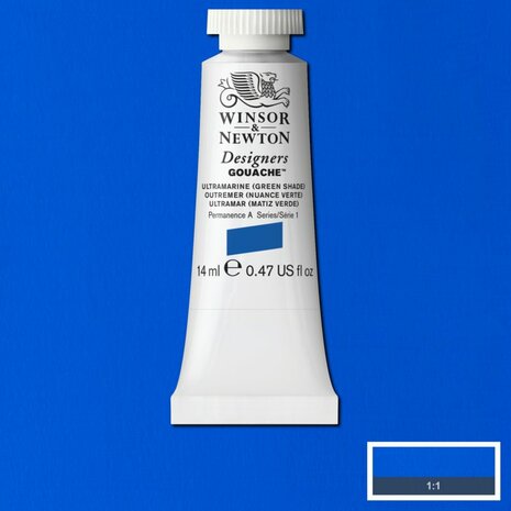 Ultramarine (Green shade) (S 1) Designers Gouache van Winsor & Newton 14 ML Kleur 667