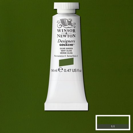 Olive Green (S 2) Designers Gouache van Winsor & Newton 14 ML Kleur 447