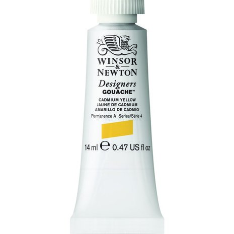 Cadmium Yellow (S 4) Designers Gouache van Winsor & Newton 14 ML Kleur 108