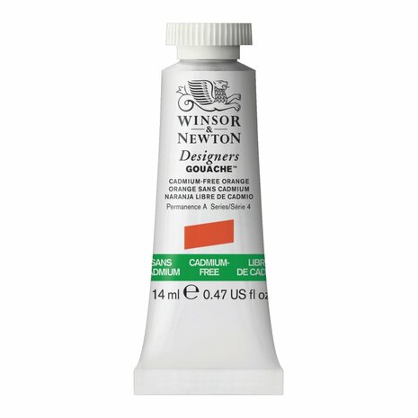 Cadmium-Free Orange (S 4) Designers Gouache van Winsor & Newton 14 ML Kleur 899