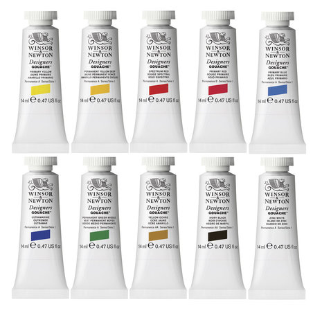 Introductie set Designers Gouache van Winsor & Newton 10 x 14 ML Set 173