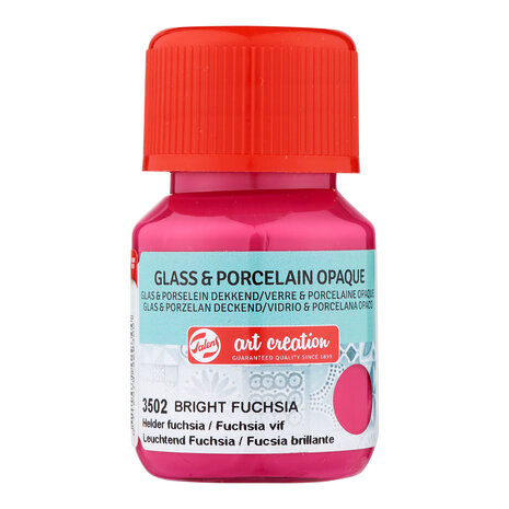 Helder Fuchsia Dekkend / Opaque Art Creation Glas & Porseleinverf 30 ML Kleur 3502