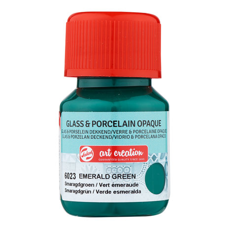Smaragdgroen Dekkend / Opaque Art Creation Glas & Porseleinverf 30 ML Kleur 6023