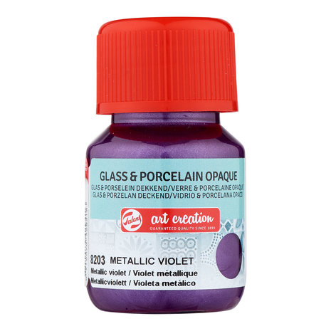 Metallic Violet Dekkend / Opaque Art Creation Glas & Porseleinverf 30 ML Kleur 8203