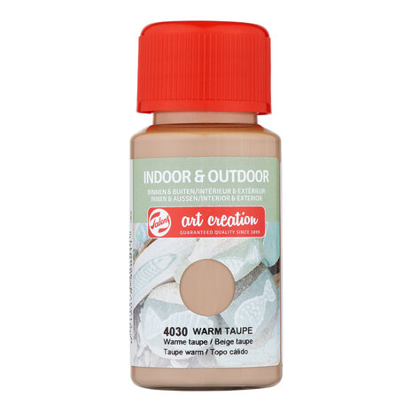 Warme taupe Art Creation Binnen & Buiten acrylverf 50 ML Kleur 4030