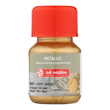 Lichtgoud Art Creation Metallic acrylverf 30 ML Kleur 8001