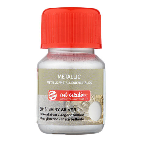 Blinkend zilver Art Creation Metallic acrylverf 30 ML Kleur 8015