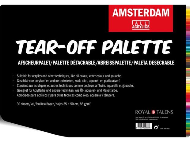 Amsterdam Acrylverf afscheur palet XL 35x50 cm