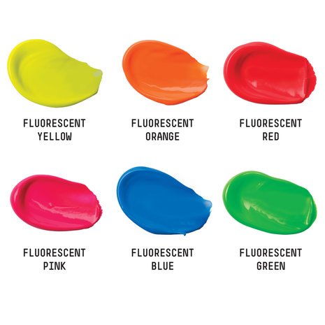 6 x 22 ml Liquitex Basics Acrylverf Fluorescents set