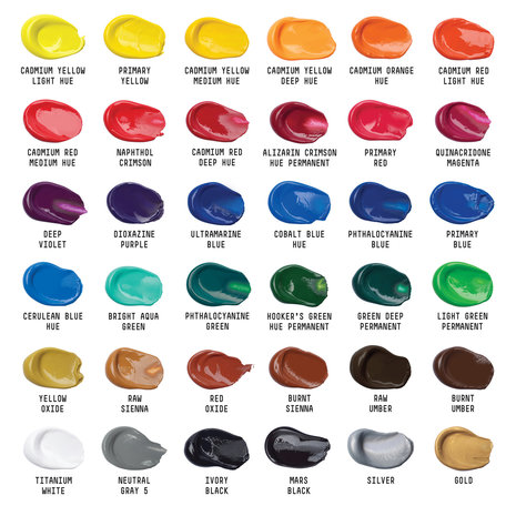 36 x 22 ml Liquitex Basics Acrylverf 36-delige set