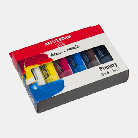 Primair set Amsterdam Standard Series Acrylverf 6 x 20 ml