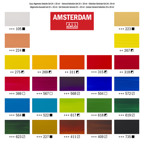 Algemene Selectie Amsterdam Standard Series Acrylverf 24 x 20 ml