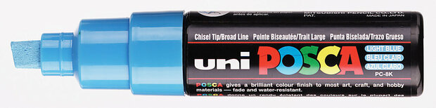 Light Blue Conische punt Posca Acrylverf Marker PC7M Kleur 8