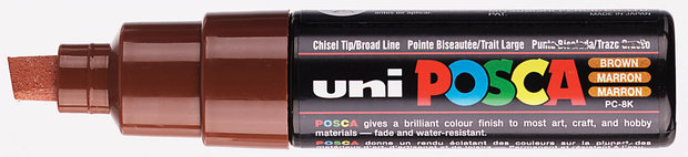 Dark Brown Conische punt Posca Acrylverf Marker PC7M Kleur 21