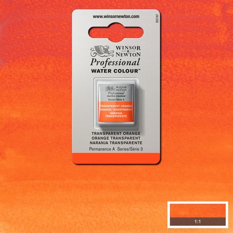 Transparent Orange Serie 3 Professional Watercolour Half Napje van Winsor & Newton Kleur 650