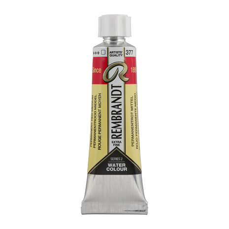 Permanent Rood Middel (S 2) Rembrandt Aquarelverf 10 ML Kleur 377