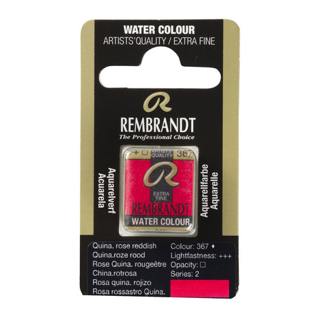 Quinacridoneroze Rood (S 2) Rembrandt Aquarelverf Napje Kleur 367