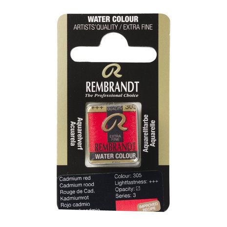 Cadmiumrood Rembrandt Aquarelverf Napje Kleur 305