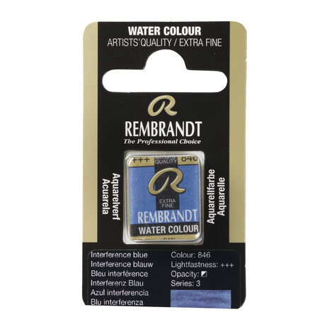 Interference Blauw (S 3) Rembrandt Aquarelverf Napje Kleur 846