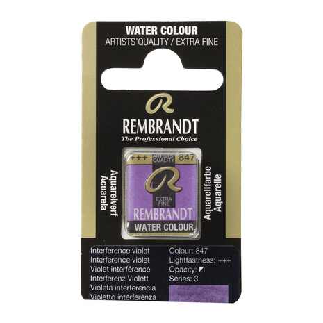 Interference Violet (S 3) Rembrandt Aquarelverf Napje Kleur 847