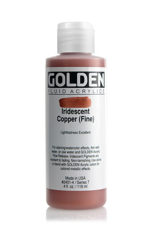Iridescent Koper (fijn) Golden Fluid Acrylverf Flacon 118 ML Serie 7 Kleur 2451