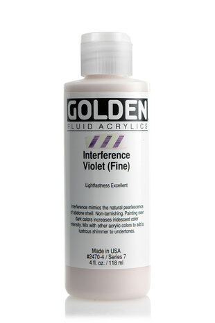 Interference Violet (fijn) Golden Fluid Acrylverf Flacon 118 ML Serie 7 Kleur 2470