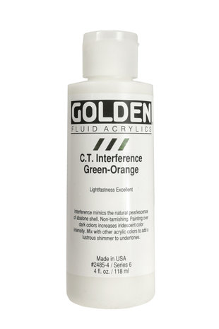 Interference Groen / Oranje Golden Fluid Acrylverf Flacon 118 ML Serie 6 Kleur 2485