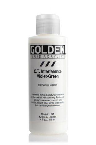 Interference Violet / Groen Golden Fluid Acrylverf Flacon 118 ML Serie 6 Kleur 2486