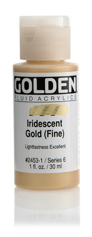 Iridescent Goud (fijn) Golden Fluid Acrylverf Flacon 30 ML Serie 6 Kleur 2453