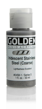 Iridescent Roestvrijstaal (grof) Golden Fluid Acrylverf Flacon 30 ML Serie 5 Kleur 2458