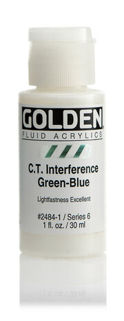 Interference Groen / Blauw Golden Fluid Acrylverf Flacon 30 ML Serie 6 Kleur 2484