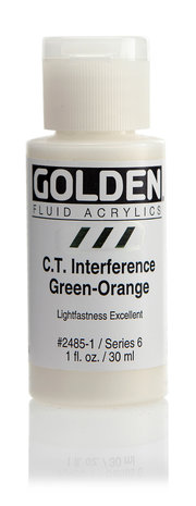 Interference Groen / Oranje Golden Fluid Acrylverf Flacon 30 ML Serie 6 Kleur 2485