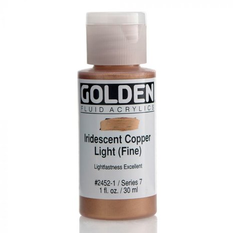 Iridescent licht Koper (fijn) Golden Fluid Acrylverf Flacon 30 ML Serie 7 Kleur 2452