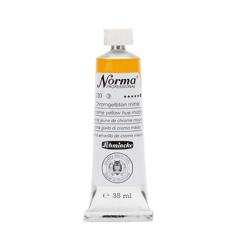 Chrome Yellow Hue Medium (Serie 3) kleur 230 Norma Professional Olieverf Schmincke 35 ML