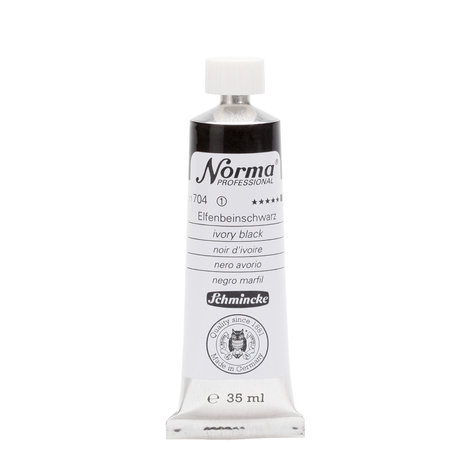 Ivory Black (Serie 1) kleur 704 Norma Professional Olieverf Schmincke 35 ML