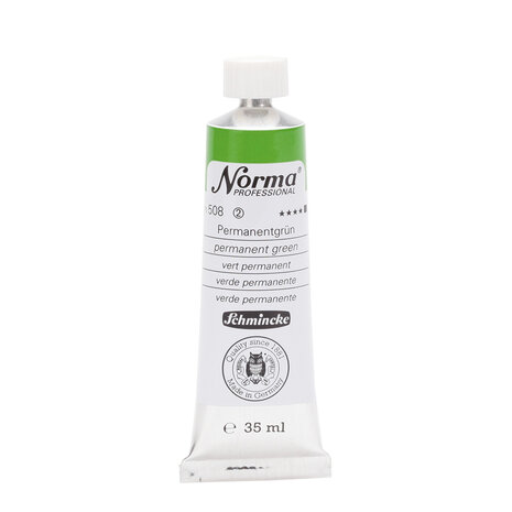 Permanent Green (Serie 2) kleur 508 Norma Professional Olieverf Schmincke 35 ML