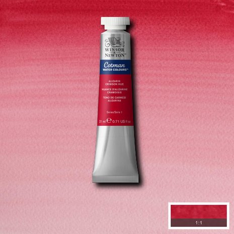 Alizarin Crimson Cotman Water Colour / Aquarelverf van Winsor & Newton 21 ML Kleur 003
