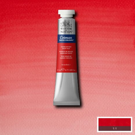 Cadmium Red Hue Cotman Water Colour / Aquarelverf van Winsor & Newton 21 ML Kleur 095