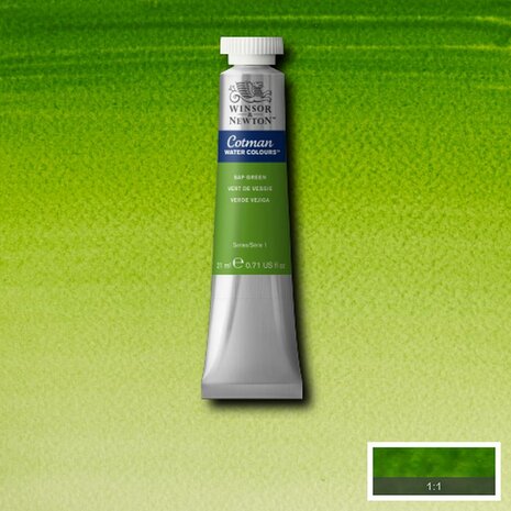 Sap Green Cotman Water Colour / Aquarelverf van Winsor & Newton 21 ML Kleur 599