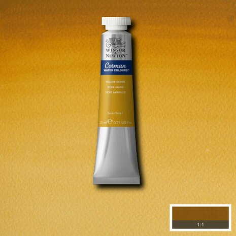 Yellow Ochre Cotman Water Colour / Aquarelverf van Winsor & Newton 21 ML Kleur 744